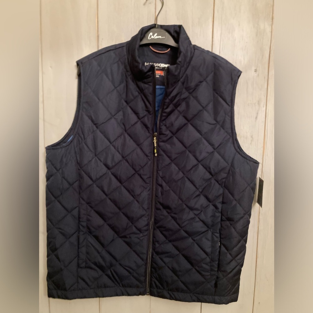 Hawke & Co Puffer Vest Quilted Water Resist‎ Packable Navy Men’s Sz-Med NEW